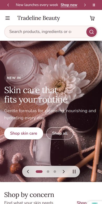 Beauty & Wellness style on a phone