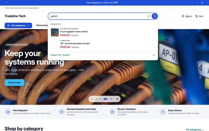 Search suggestions as you type