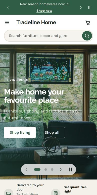 Home & Garden style on a phone